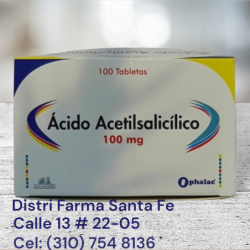 ACIDO ACETILSALICILICO 100MG X 100 TABLETAS (ASA)