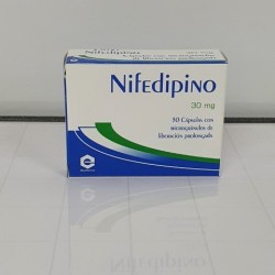 NIFEDIPINO RETARD 30 MG  X 30 CAPSULAS