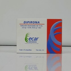 DIPIRONA SODICA 2.5G /5ML X 5 AMPOLLAS (LAPER)