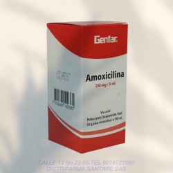AMOXICILINA SUSPENSION GENFAR 250MG X 100ML