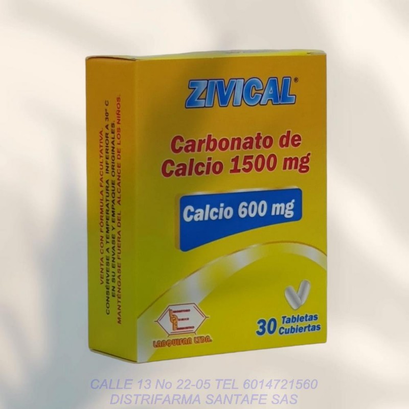 Carbonato De Calcio Tabletas 1500 mg x 300