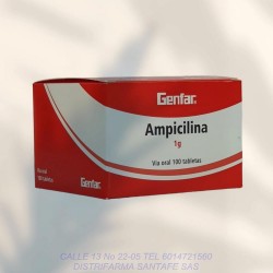 AMPICILINA GENFAR 1GR X 100 TABLETAS