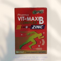 VIT MAX B + ZINC X 30 CAPSULAS (VITAMINA) (IVA)