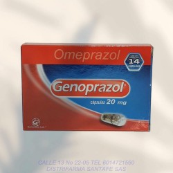 GENOPRAZOL 20MG X 14 CAPSULAS (OMEPRAZOL)