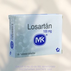 LOSARTAN EXPOFARMA 100MG X 30 TABLETAS