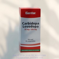 CARBIDOPA/LEVODOPA GENFAR X 30 TABLETAS