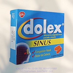 DOLEX SINUS X 8 TABLETAS