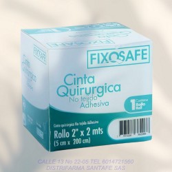 FIXOSAFE CINTA QUIRURGICA 2"X 2 METROS (PEQUEÑA)