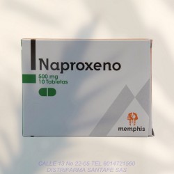 NAPROXENO MEMPHIS 500MG X 10 TABLETAS