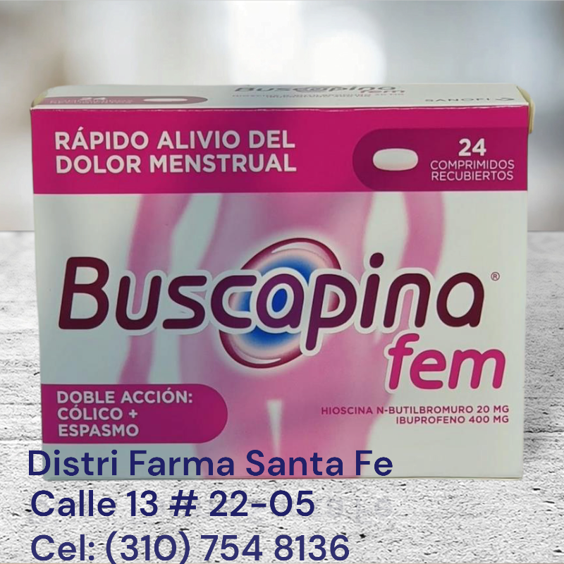 BUSCAPINA FEM CAJA X 24 TABLETAS