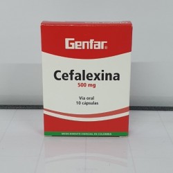 CEFALEXINA GENFAR 500MG X 10 CAPSULAS