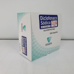 DICLOFENACO SODICO VITALIS 75MG/3ML X 100AMPOLLAS